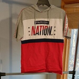 Parish Nation Gray and Red Hoodie